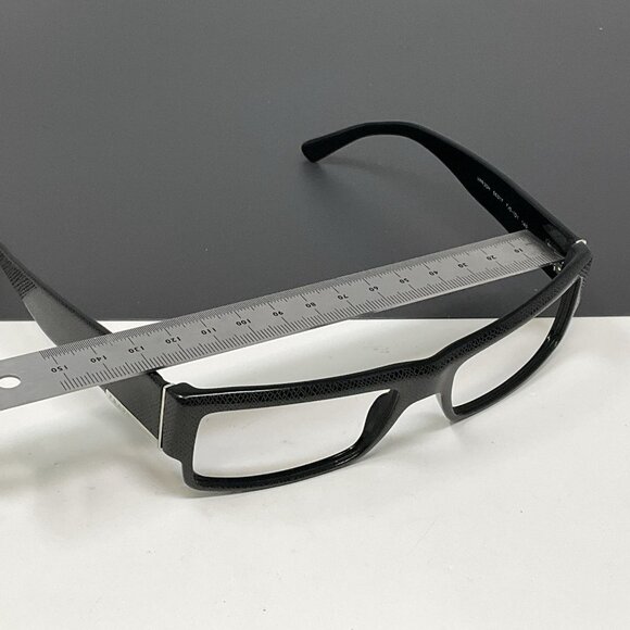 Prada VPR 20H 7JS 1O1 Sunglasses Eyeglasses Black Snakeskin Pattern Rectangular main image 4